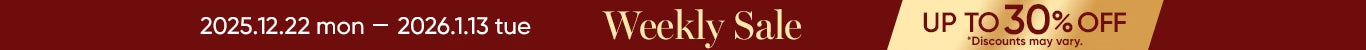 AOKI Winter Weekly Sale：Up to 30%OFF 2025/12/22 mon. - 2026/1/13 tue.