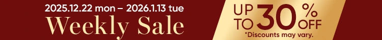 AOKI Winter Weekly Sale：Up to 30%OFF 2025/12/22 mon. - 2026/1/13 tue.
