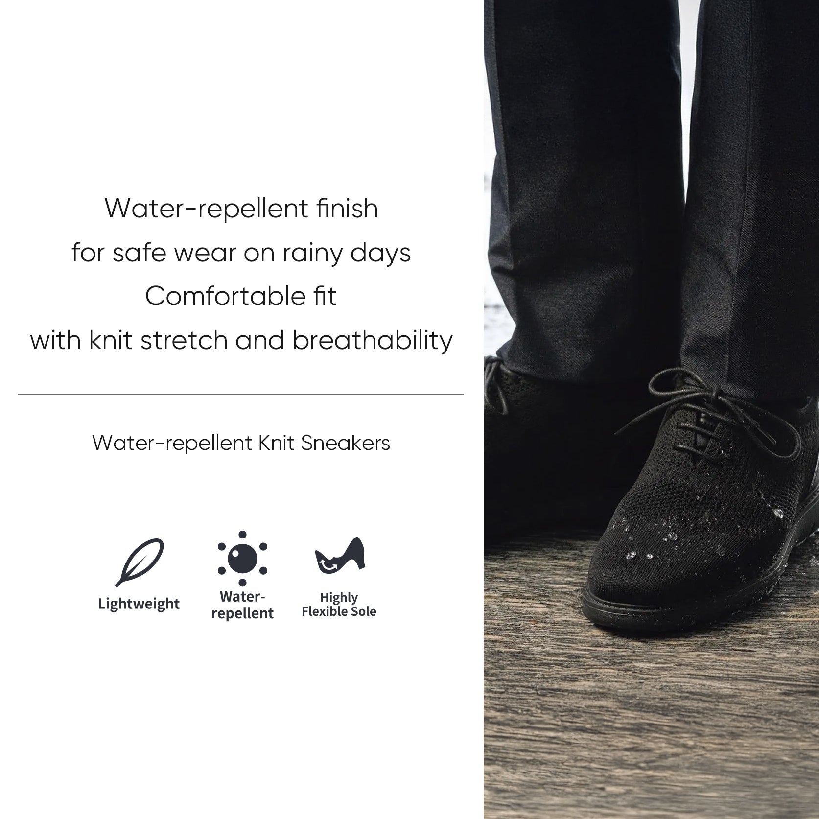 Water-repellent Knit Sneakers _02