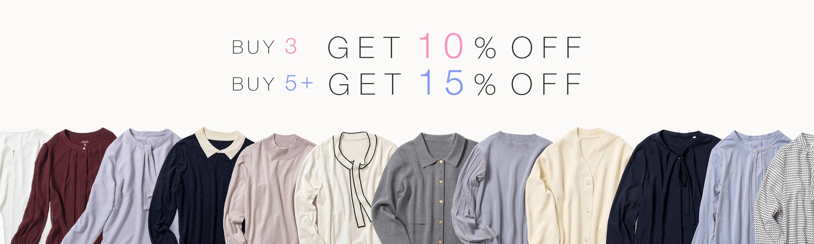 Buy 3 Get 10%OFF, Buy 5+ Get 15%OFF