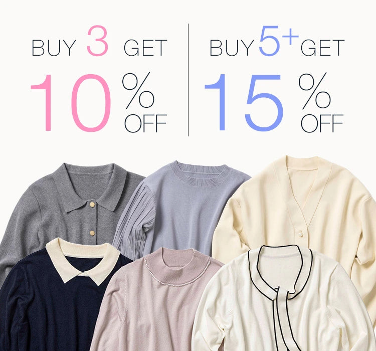 Buy 3 Get 10%OFF, Buy 5+ Get 15%OFF
