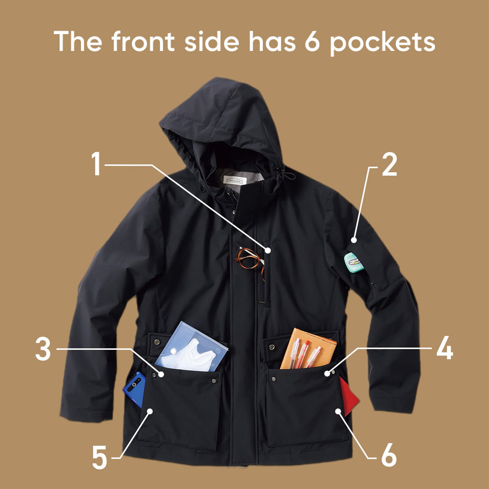 Stretch 10 Pockets Hooded Outerwear