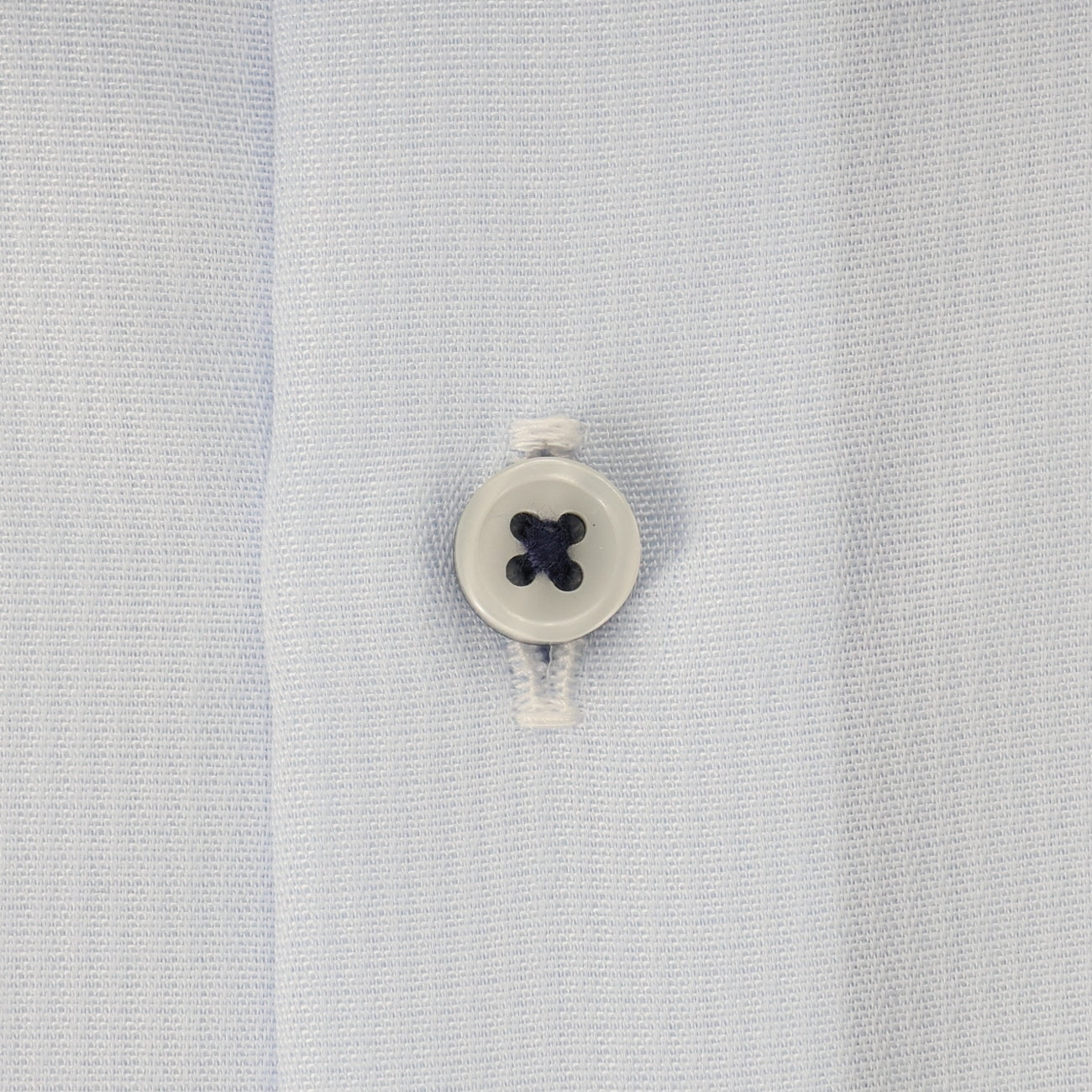 LES MUES 免熨烫纯棉蓝色标准领衬衫 - 标准版型
