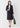 Washable Stretch Shadow Stripe Notch Lapel Jacket - Navy_41