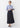Point Collar Women's Three-quarter Shirt - Navy_24