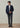Wool Blend Plain Jacket - Navy_37