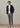 Wool Blend Plain Jacket - Navy_36
