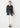 THE THIRD SUITS Seersucker Double Breasted Jacket - Navy_40