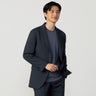 Washable Non-iron Stretch Wool-like Jacket - Navy -01