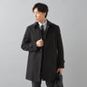 Water Repellent Black Balmacaan Coat_01