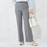 RIRANCHA Stretch Wide Pants - Gray_01