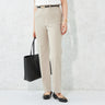 RIRANCHA Stretch Wide Pants - Beige_01