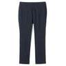 Adjustable Hem Stretch Tapered Pants - Navy_01