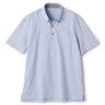 Biz Polo Aircool Button-down Stripe Polo Shirt - Navy_01