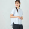 Cool Feeling Blue Rayon Band Collar Shirt_01