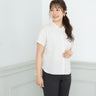 Cool Feeling White Rayon Band Collar Shirt_01