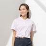 Cool Touch Short Sleeve Band Collar Shirt - Pink_01