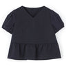 Peplum Blouse - Navy_01