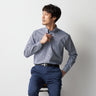 Super Cool Non-iron Button-down Check Shirt - Navy_06