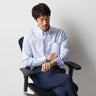 Super Cool Non-iron Cotton Button-down Shirt - Blue_07
