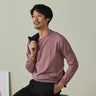 High-gauge Crew Neck Sweater - Pink_10