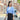 Point Collar Women's Three-quarter Shirt - Navy_14
