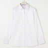 Non-iron Cotton Open Collar Women's Shirt - White_09