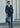 Wool Blend Houndstooth Suit - Navy_46
