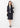 Shadow Check Three-quarter Sleeve Jacket - Navy_38