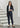 Shadow Check Cropped Pants - Navy_33