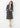 Shadow Check Three-quarter Sleeve Jacket - Charcoal Gray_38