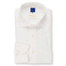 HITOYOSHI Spread Collar Micro-twill Shirt - White_01