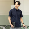 Biz Polo Aircool Button-down Polo Shirt - Navy_01