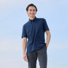 Biz Polo Aircool Button-down Twill Polo Shirt - Navy_01