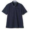 Biz Polo Aircool Button-down Sashiko Polo Shirt - Navy_01