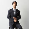 Wool Blend Suit with Side Adjuster - Navy_22