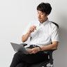 Super Cool Non-iron Button-down Short Sleeve Shirt - White_07