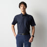 Super Cool Non-iron Button-down Short Sleeve Shirt - Navy_05