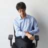 Super Non-iron Cotton Spread Collar Shirt - Blue_08