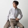Super Non-iron Stretch Button-down Stripe Shirt - Beige_07