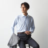 Super Non-iron Stretch Spread Collar Stripe Shirt - Blue_07