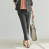 Shadow Check Cropped Pants - Charcoal Gray_22