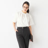 Asymmetric Bow Tie Blouse_25